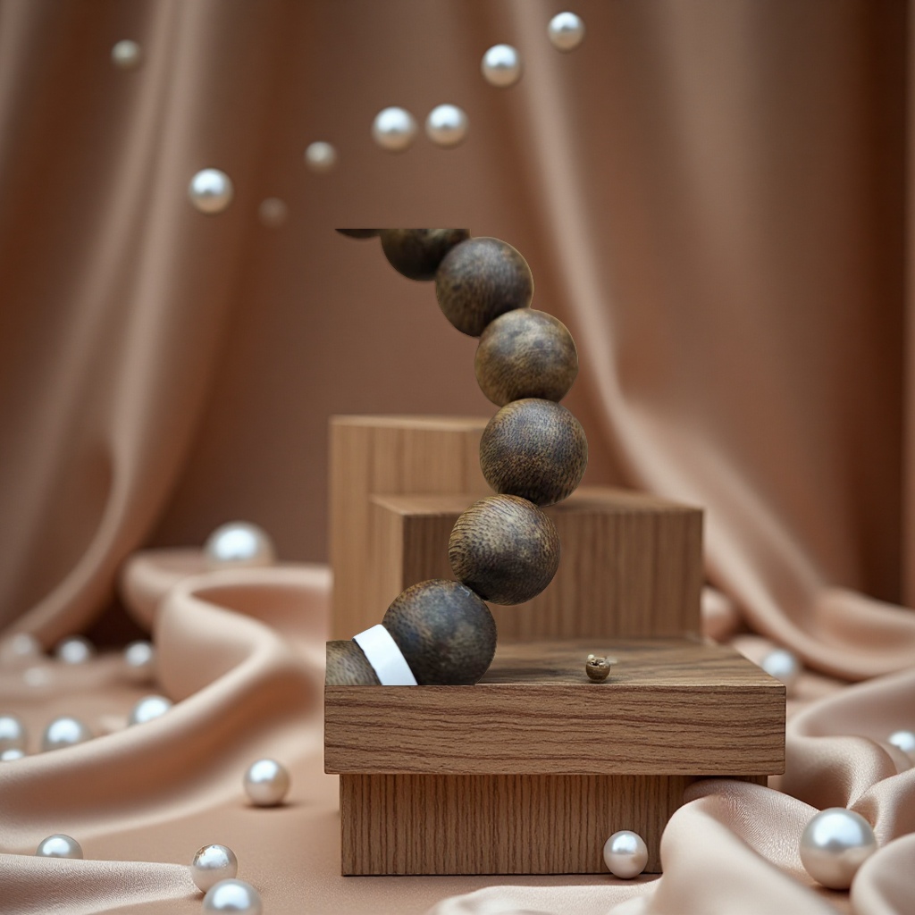 Natural sandalwood Buddhist prayer beads bracelet for men, wooden, rosewood, yellow rosewood, agarwood beads, cultural and artistic bracelets, and prayer beads Specification image