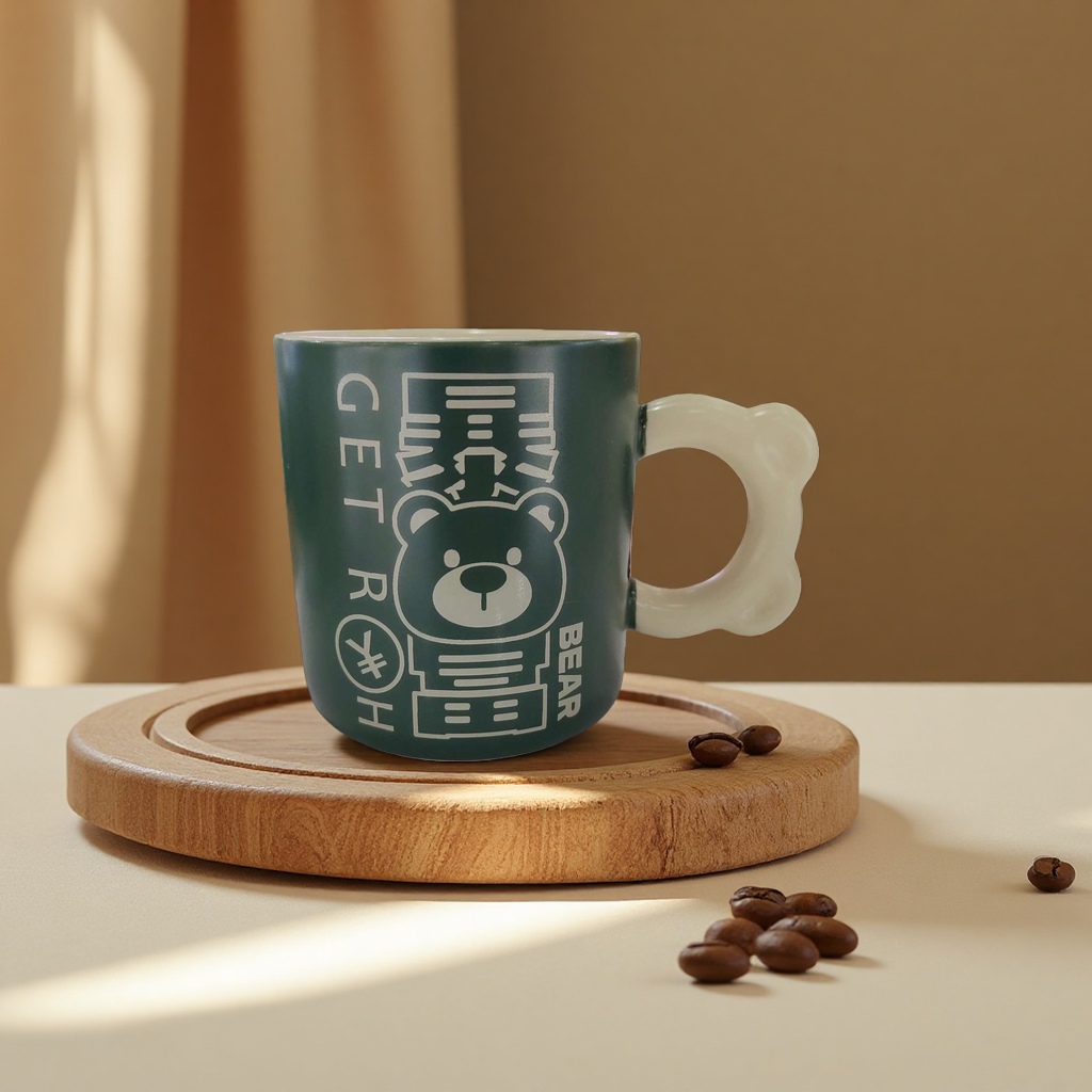 Taza de cerámica nórdica de navidad taza de cerámica 180ml taza de mango anti-caliente Application Scenario
