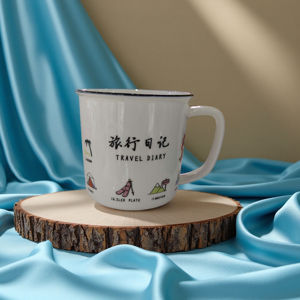 كأس خزف خزفي من الفخار من طراز 180ML من السقوط، هدايا منزلية Specification image
