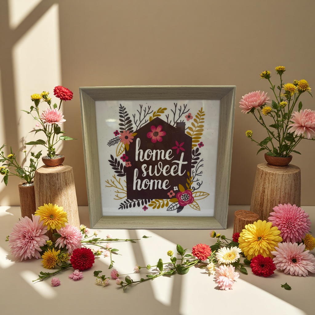 Hot-selling foam photo frame, picture frame, simple decorative photo frame, 20*20cm Application Scenario