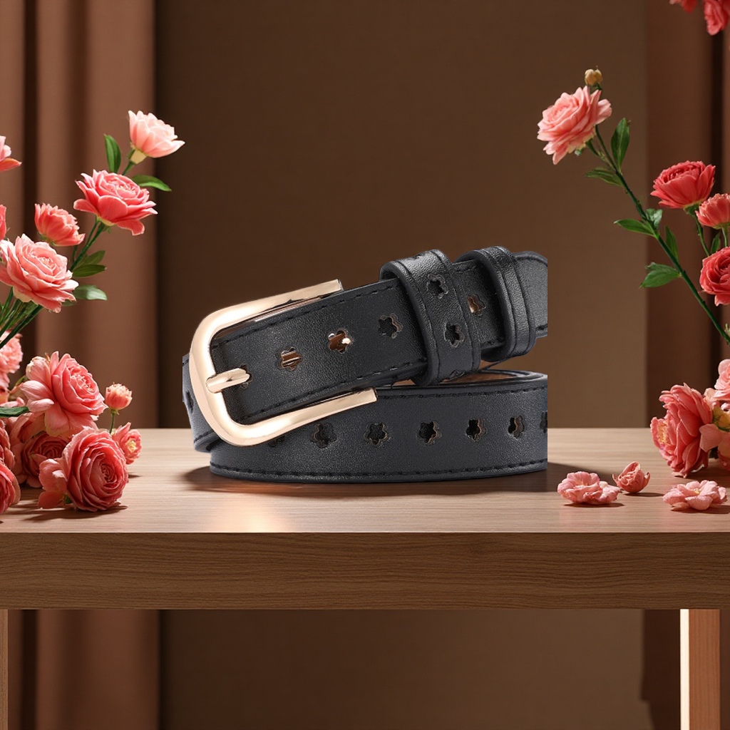 Fashionable leather belt, casual business, simple and versatile, classic men's style