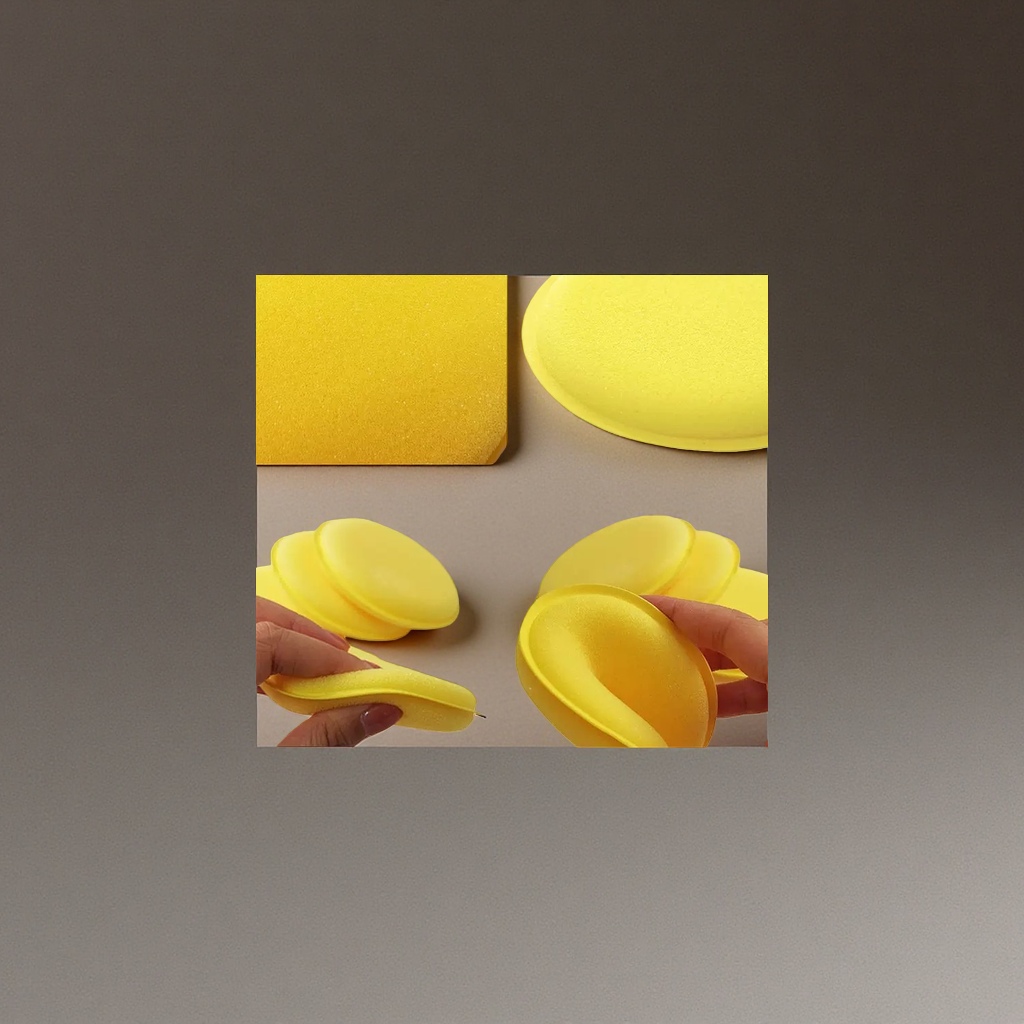 Waxing sponge for car cleaning, car washing, waxing, maintenance, polishing and care, small round edge-pressing sponge for automotive products, hot-selling sponge Application Scenario