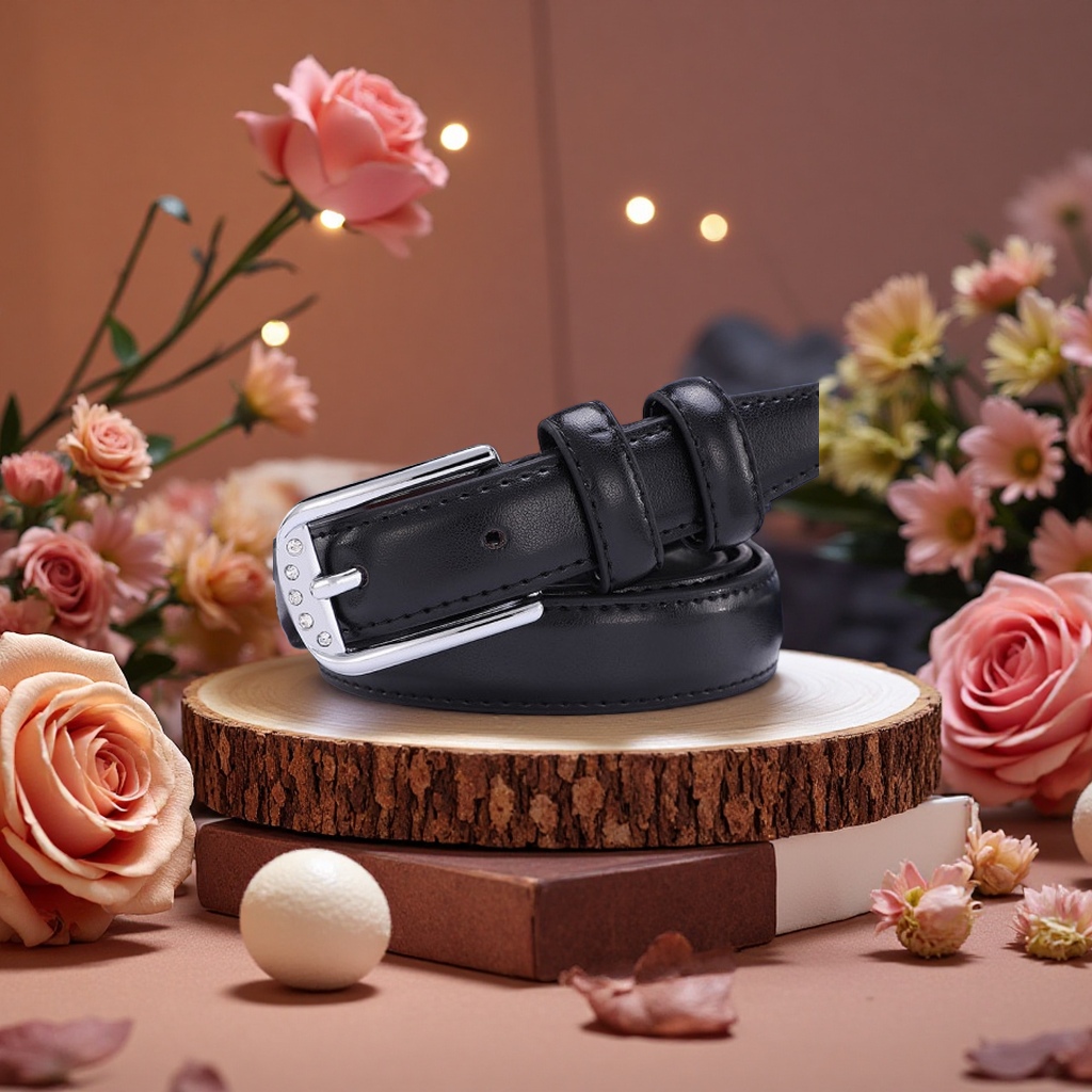 The fashionable leather belt for men is a simple business casual style suitable for daily wear details Picture