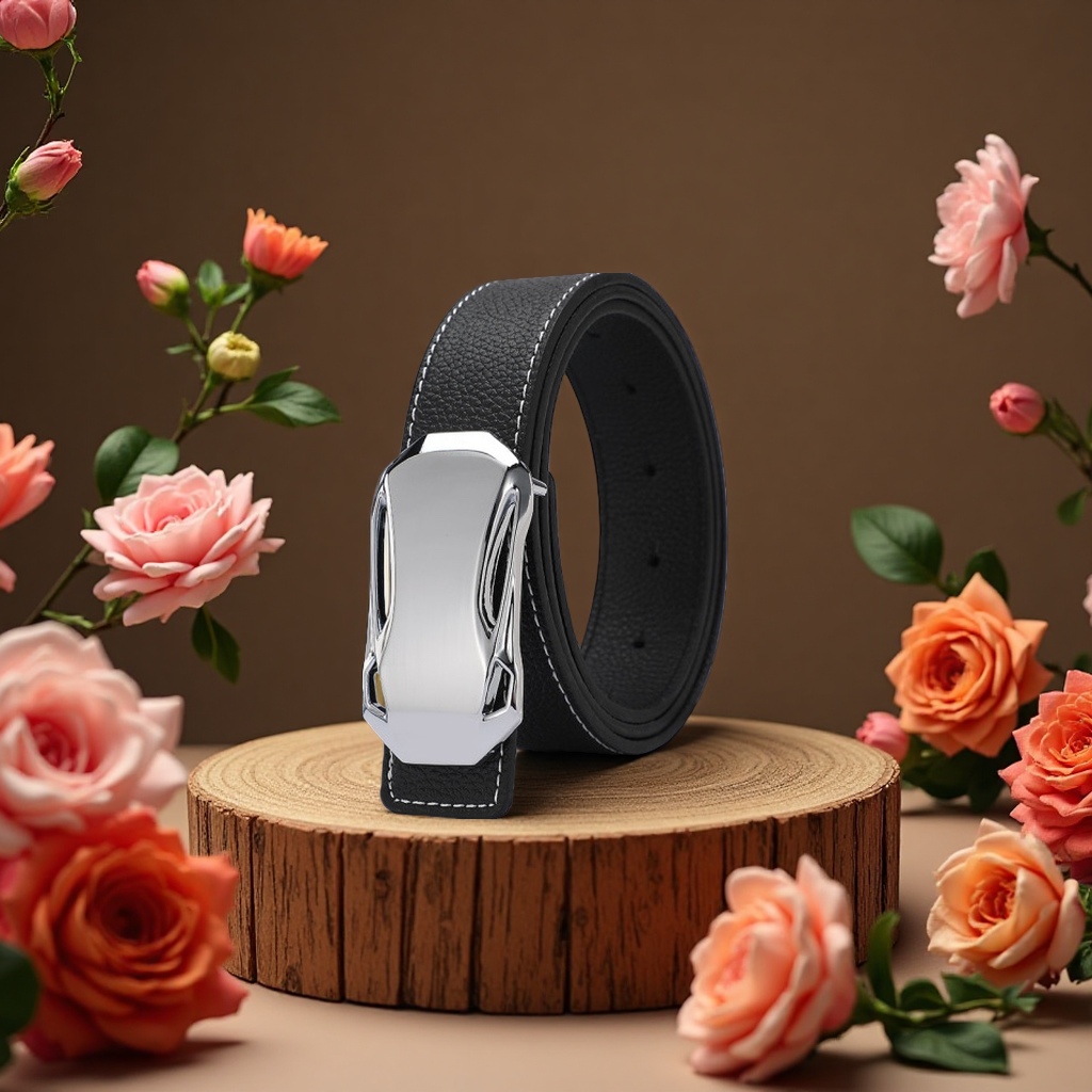 The fashionable leather belt for men is a simple business casual style suitable for daily wear Specification image