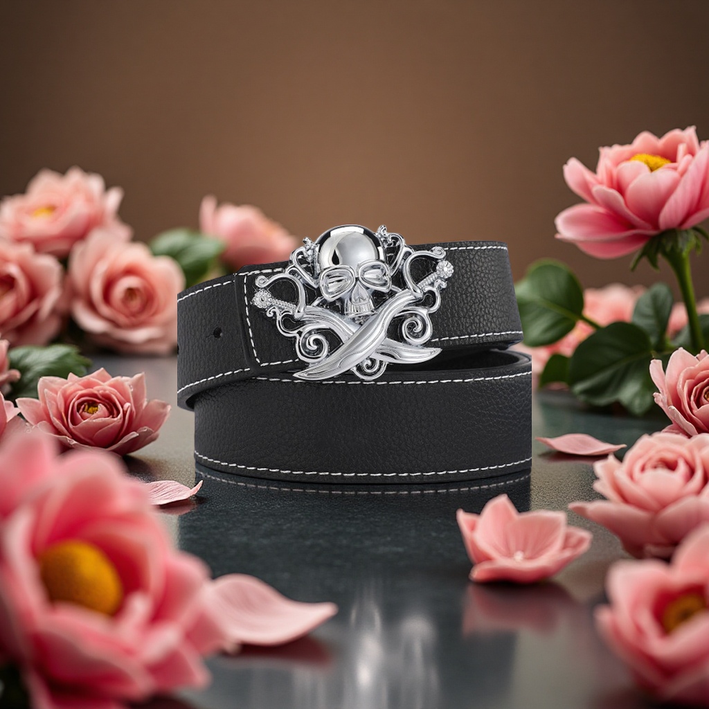 Fashionable leather belt for men, simple and versatile, casual style 2024 New model 160404423 details Picture