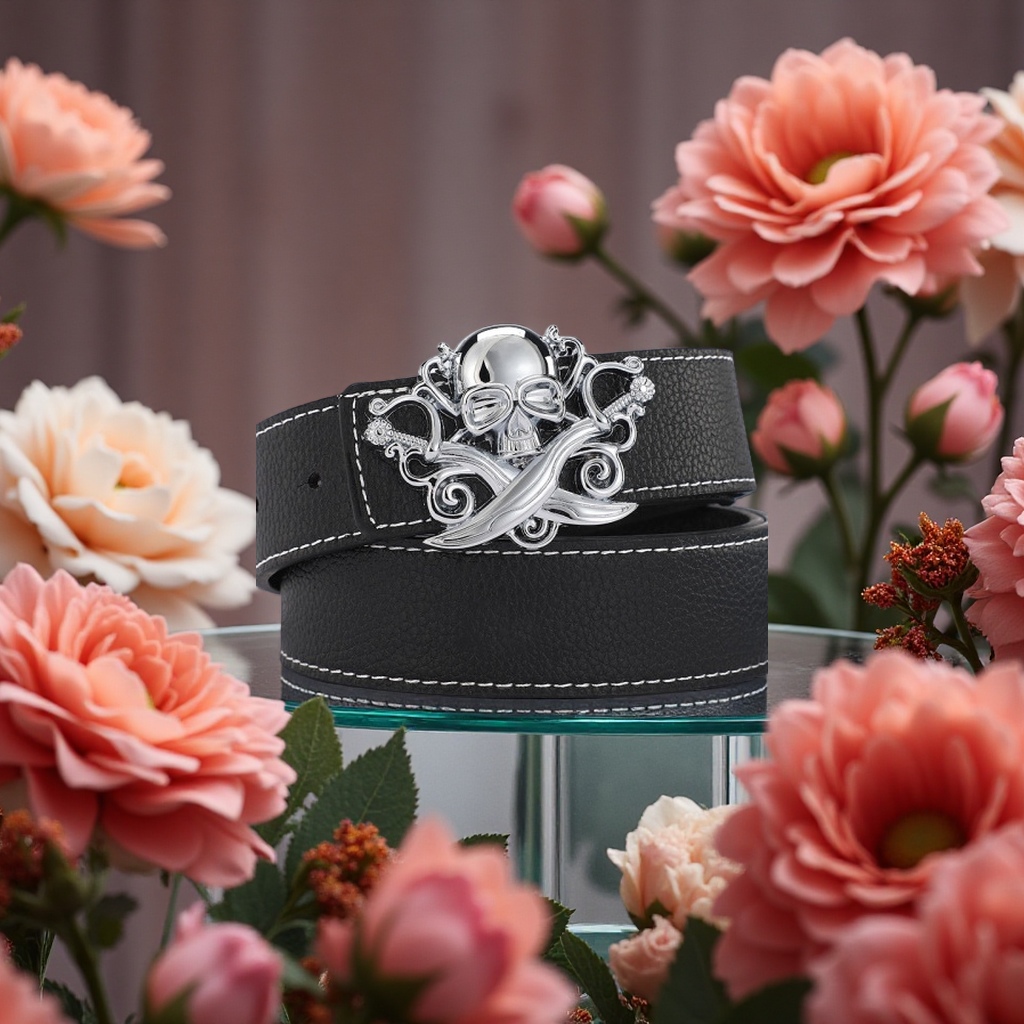 Fashionable leather belt for men, simple and versatile, casual style 2024 New model 160404423 Specification image
