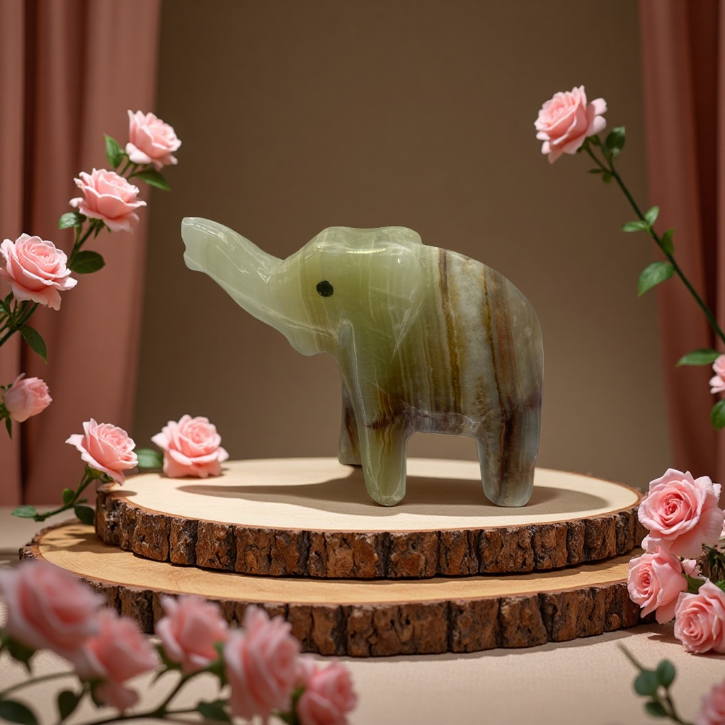 玉器大象摆件家居装饰摆件招财纳福工艺品