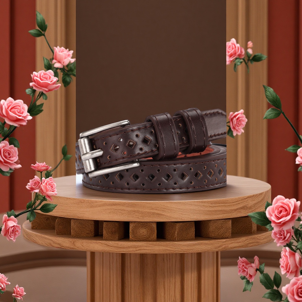 Fashionable leather belt for men, simple, versatile and casual style