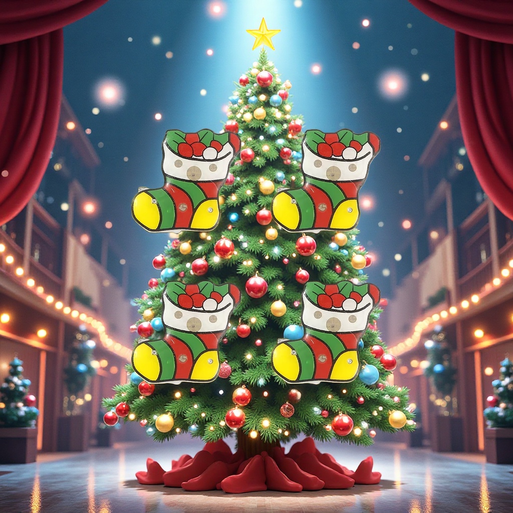 圣诞闪光派对装饰礼盒节日氛围布置用品