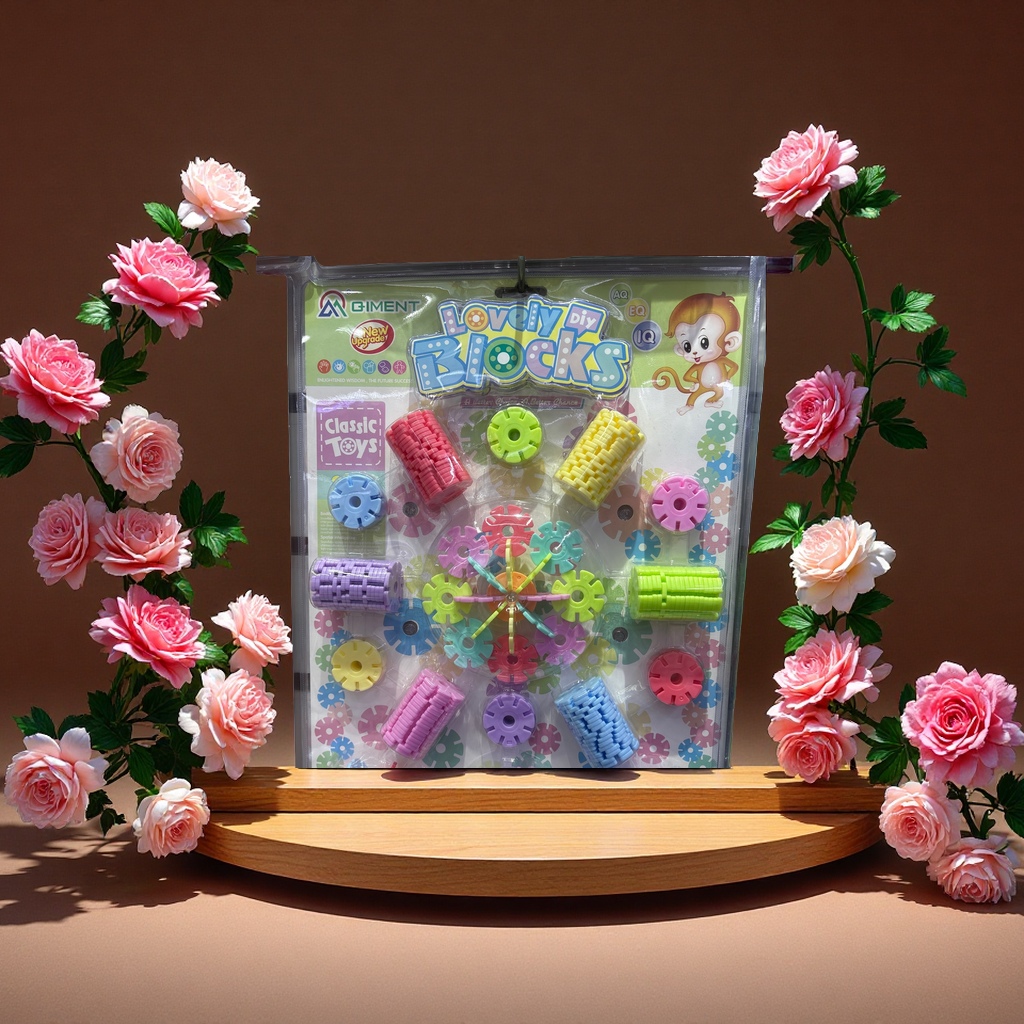 Snowflake building blocks are creative assembly models for children's educational and early learning toys