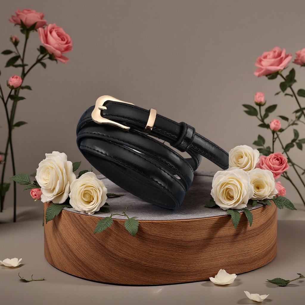 Classic men's belt 100cm, fashionable and simple business style Specification image