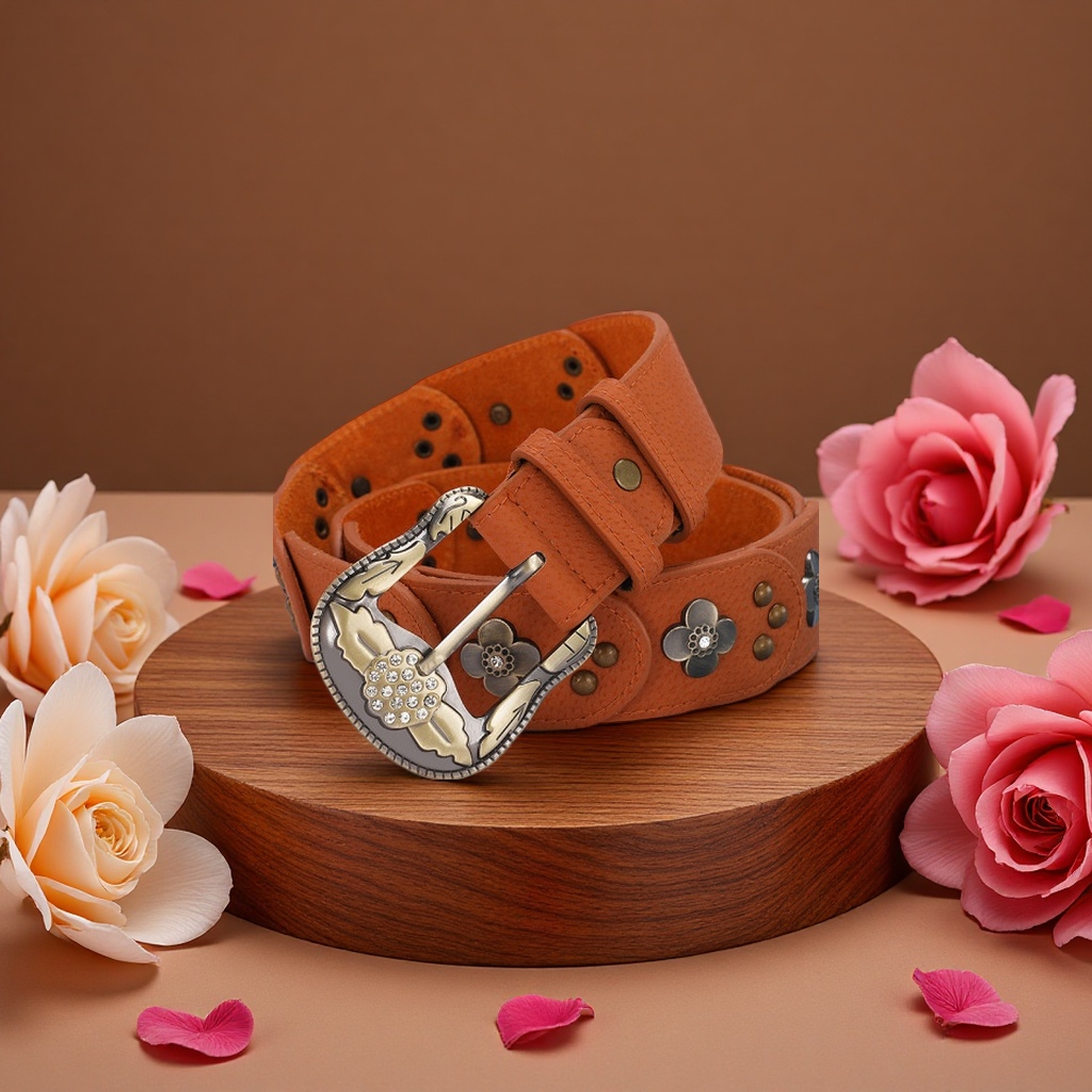 Fashionable leather belt for both men and women, casual and business, 2.5cm wide and 100cm long details Picture