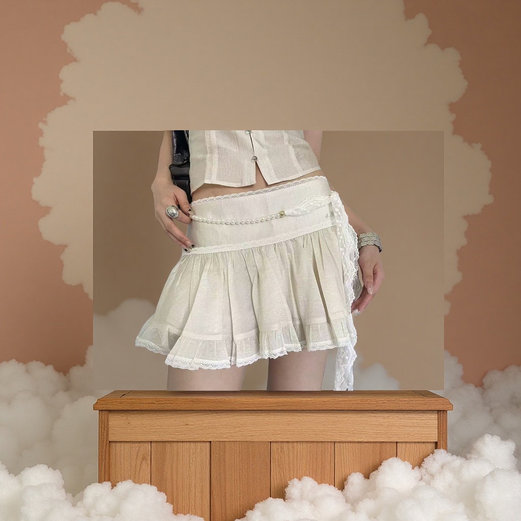 珍珠蕾丝简单百搭女士腰带搭配裙子