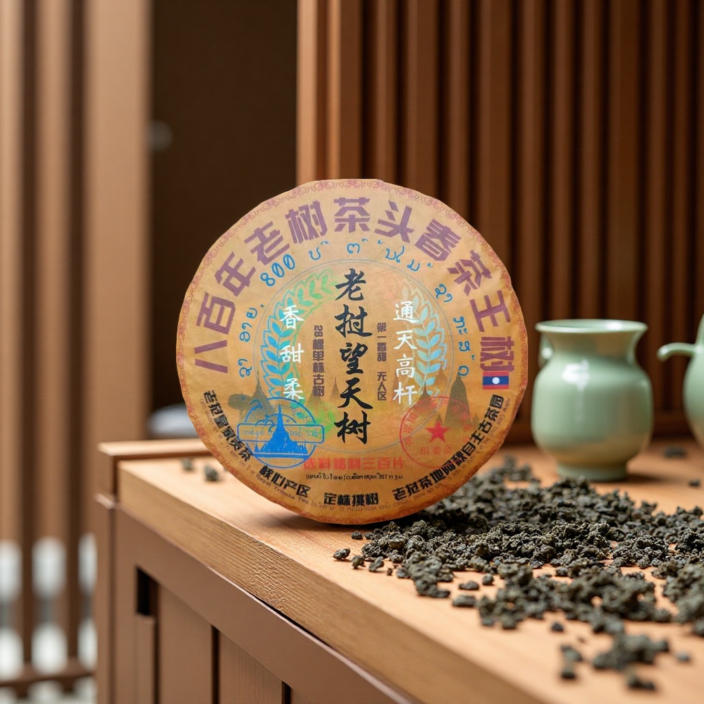 老挝古树茶特制纯料生茶饼茶老挝经典原生态古树茶