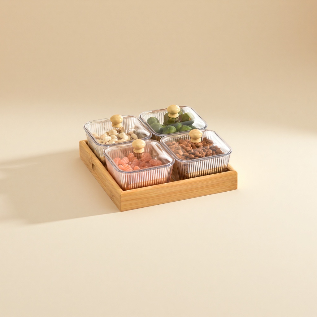 Cross-border dim sum separated platter, home coffee table, snack candy plate, dessert compartmentalized nut plate details Picture