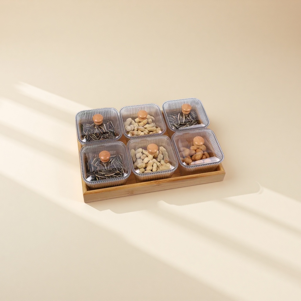 2026 New style living room fruit plate, dried fruit plate, compartments, candy box, snack and dim sum plate
