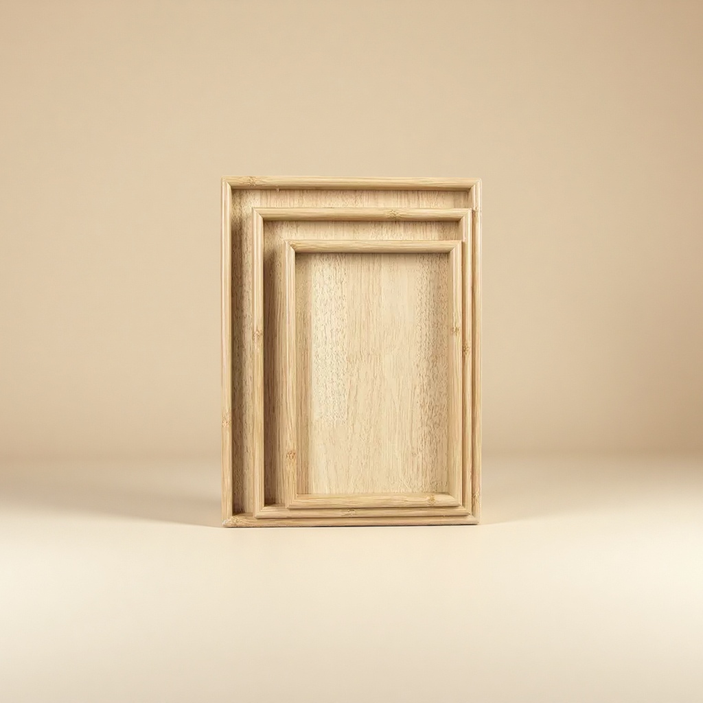 Large-capacity rectangular wooden dried fruit plate, exquisite display tray, and wooden pastry plate