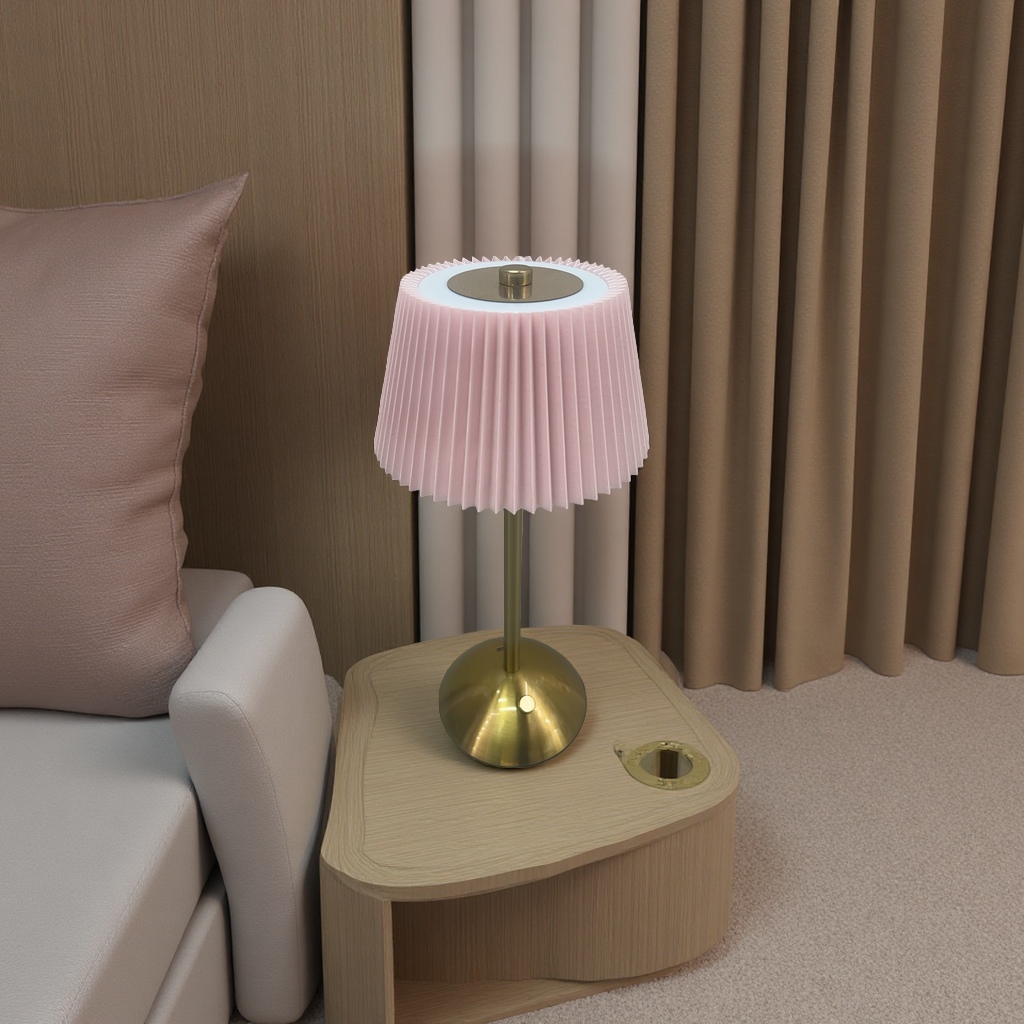 Fabric touch desk lamp, metal simple eye-protecting desk lamp, home and office lighting Item Picture