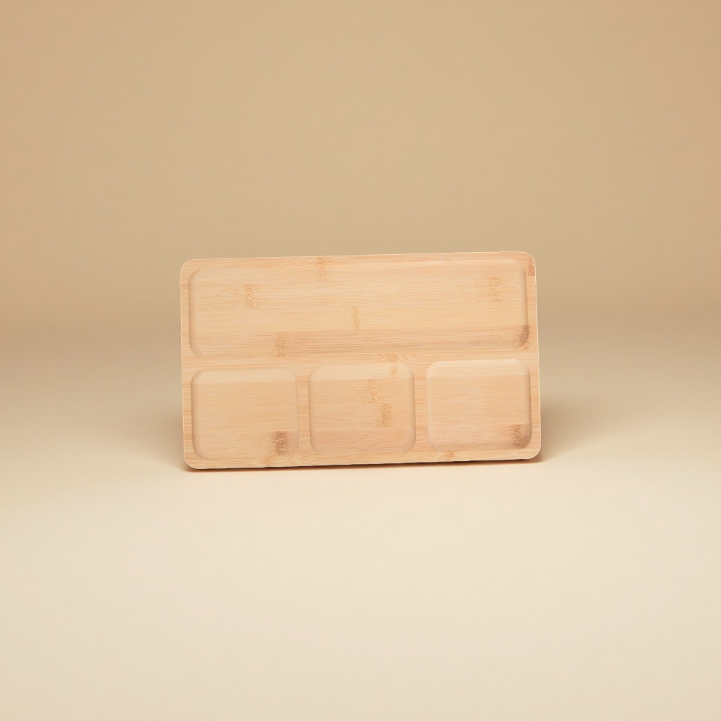 Solid wood trays, fruit plates, hotel dessert arrangement, compartmentalized, household dried fruit breakfast storage plates, handcrafted details Picture