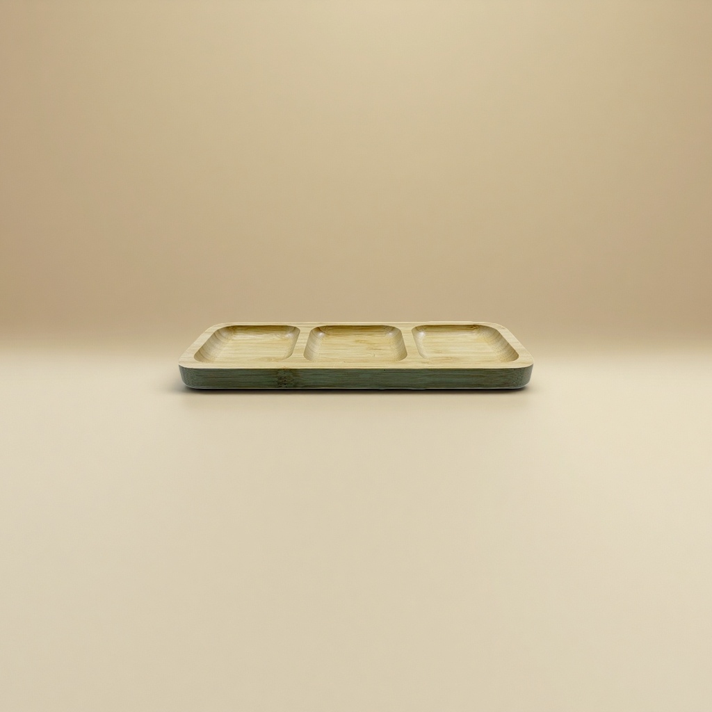 Customized bamboo and wood trays, creative tea and snack plates, separated design, wooden pastry plates, and simple wooden supports Item Picture