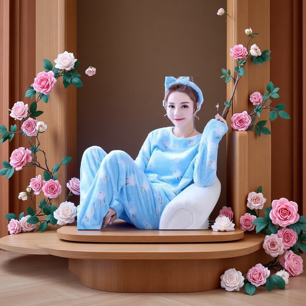 女士家居服实物图
