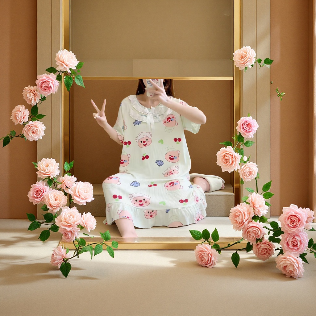 吊带睡衣性感蕾丝家居服女宽松舒适透气睡衣010236509产品图