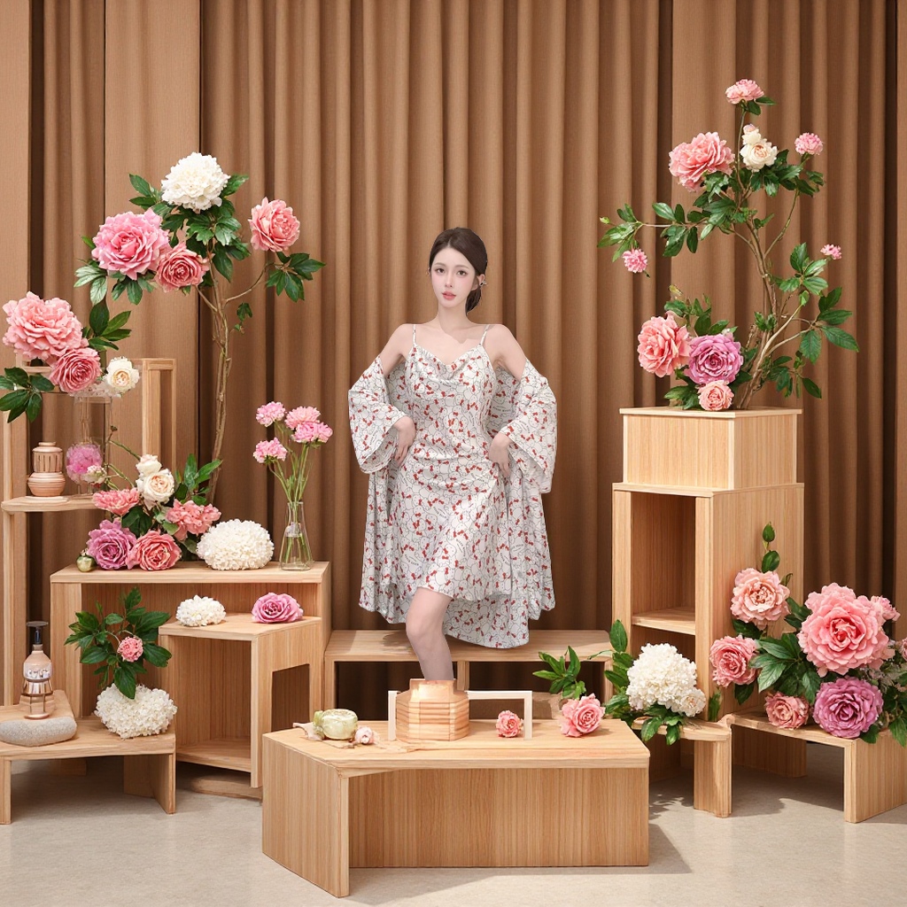 女士家居服实物图
