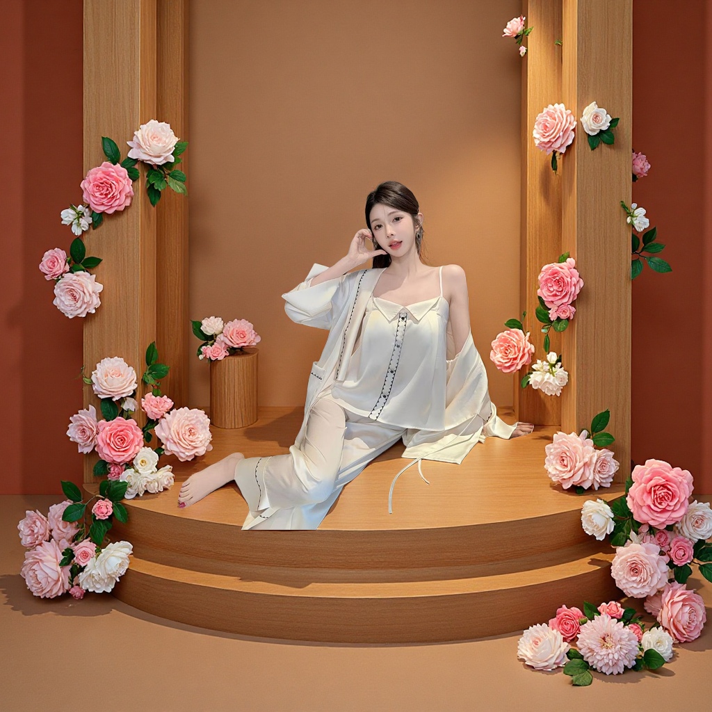 女士家居服实物图