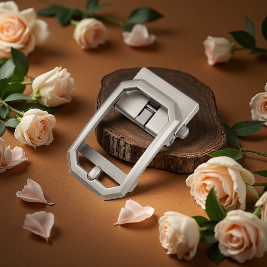 Men's simple metal belt buckle accessory Specification image