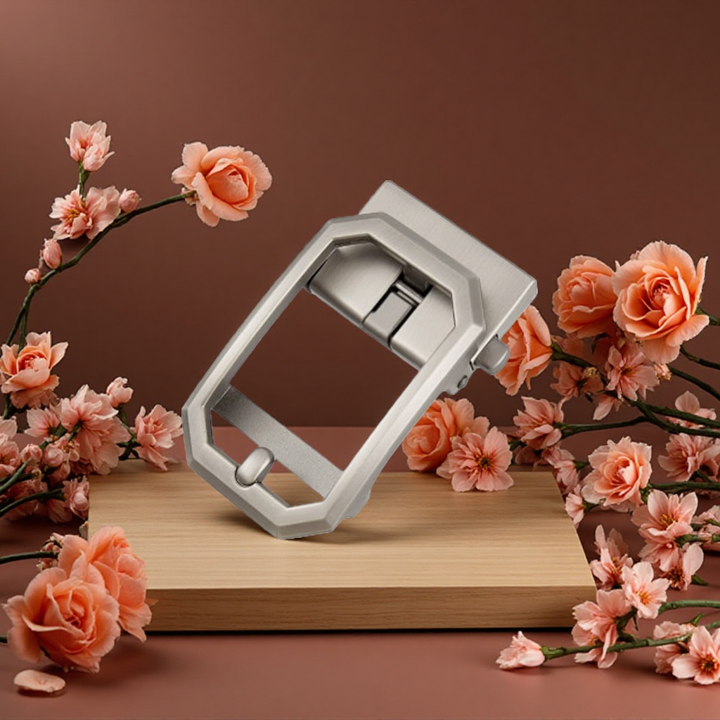 Men's simple metal belt buckle accessory details Picture