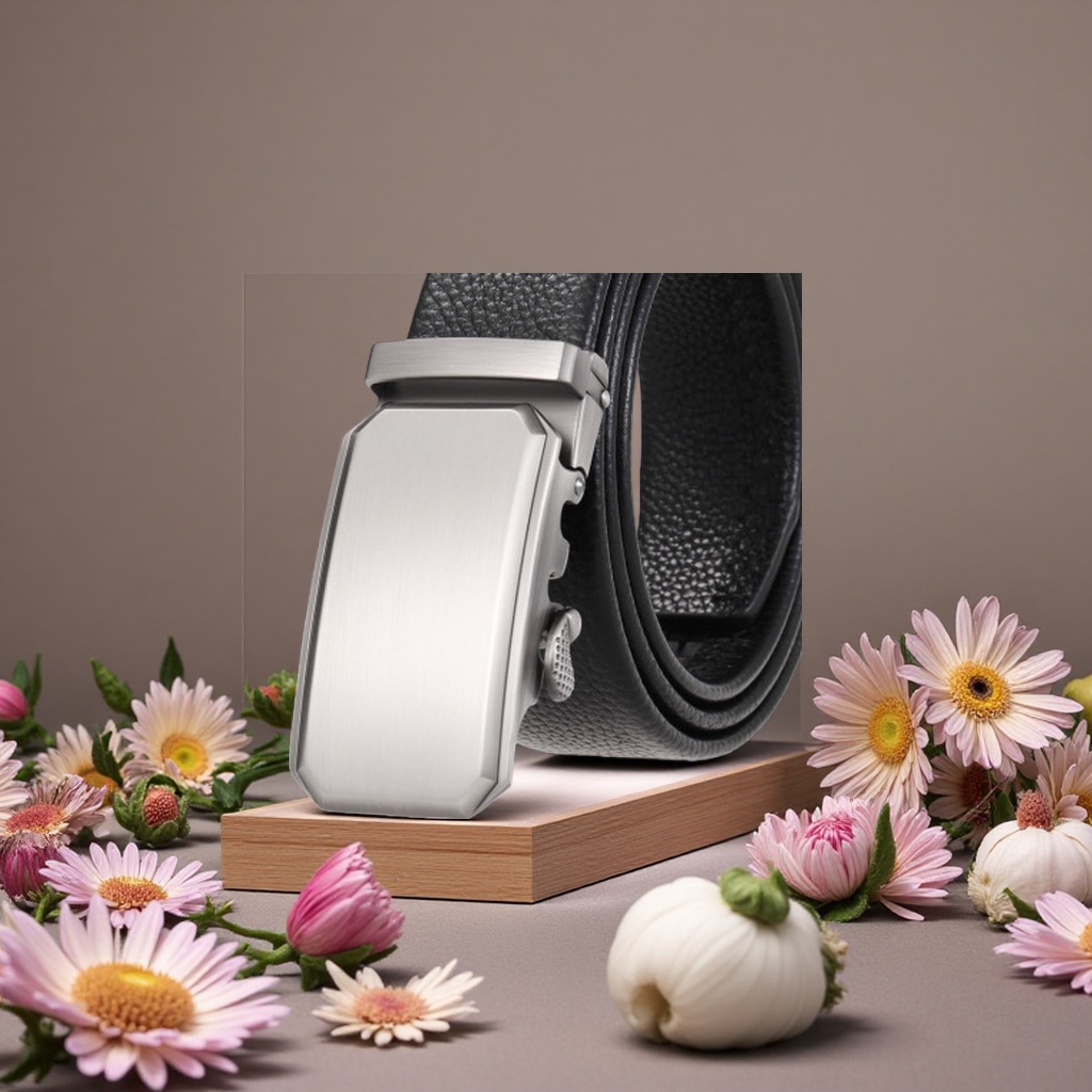 Men's metal belt buckle, simple and fashionable belt buckle accessory details Picture