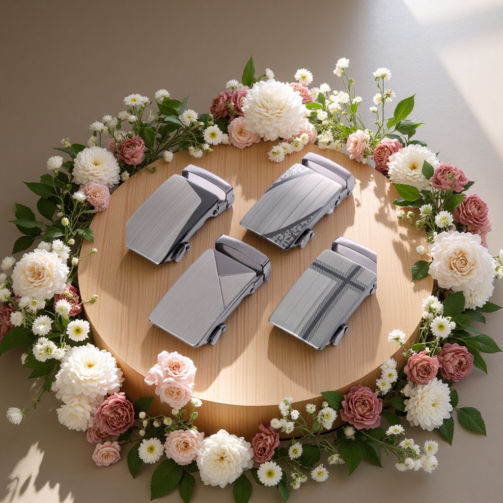 Durable new upgraded stainless steel men's belt accessory with belt buckle 093536803 Specification image