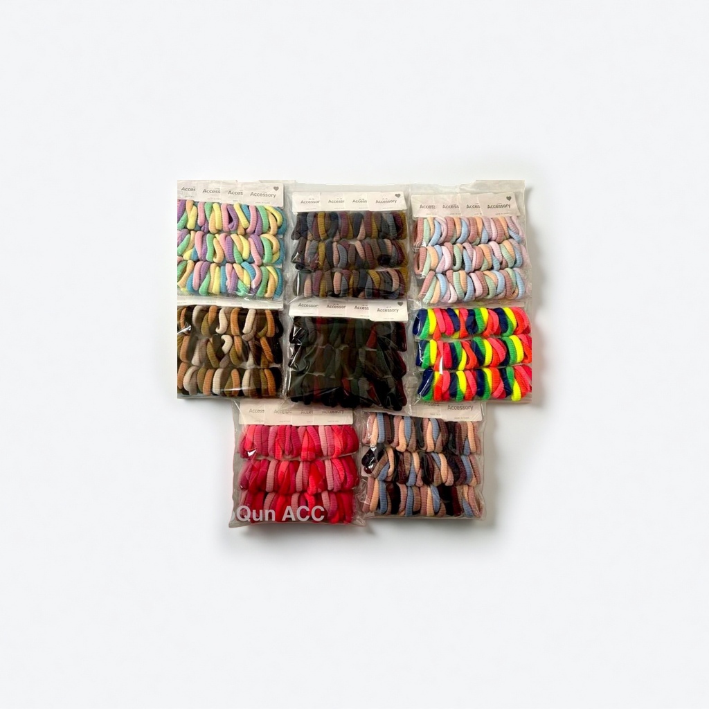5.5-inch bamboo joint high-elasticity hair band for export, 1.3g, 6 pieces, seamless upper clip, daily towel band hair tie Item Picture