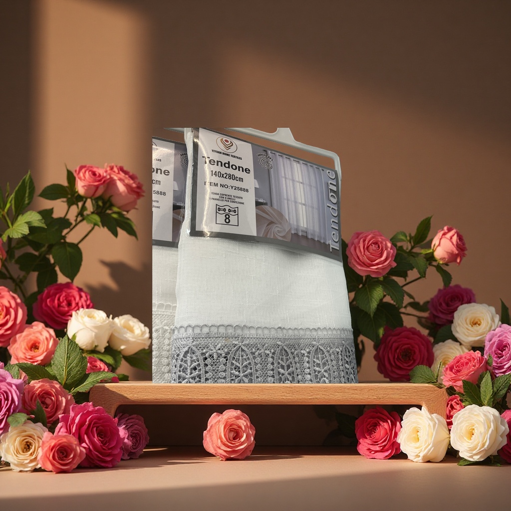 Simple Nordic-style blackout curtains, thickened screen curtains for floor-to-ceiling Windows in the living room and bedroom, dust-proof and breathable details Picture