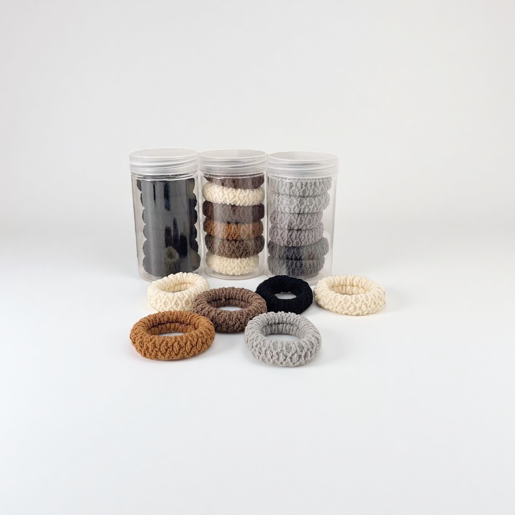 The new cookie ponytail hair tie is thickened and thickened, with a high-elasticity popcorn hair tie, towel loop and hair band loop