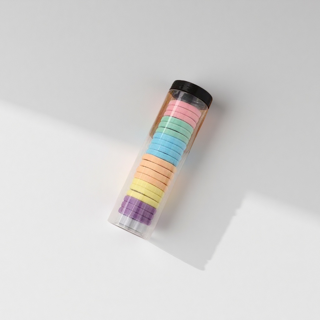 Korean barrel 20 high-elasticity thick hair ties, ladies' hair bands, ponytail towel bands, high-elasticity hair ties Specification image