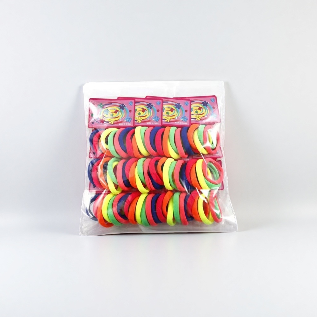 4cm fluorescent hair tie, 72 pieces of foreign trade towel hair band, high-elasticity seamless hair tie 100935474 Specification image