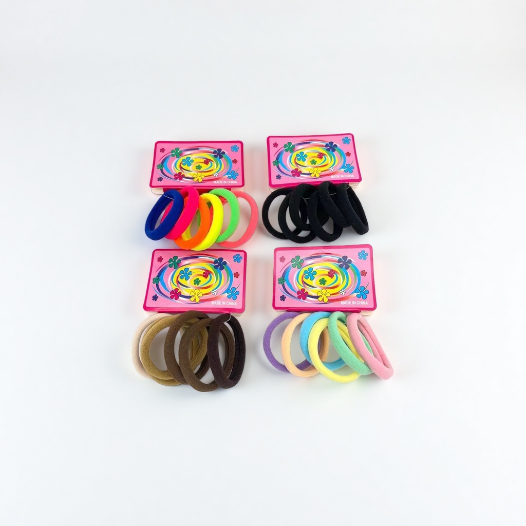 4cm fluorescent hair tie, 72 pieces of foreign trade towel hair band, high-elasticity seamless hair tie 100935474