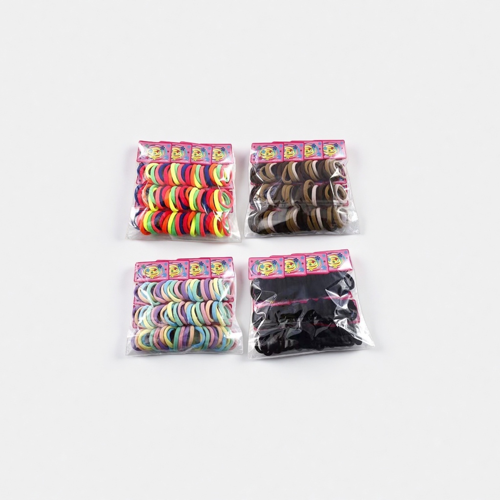 4cm fluorescent hair tie, 72 pieces of foreign trade towel hair band, high-elasticity seamless hair tie 100935474 details Picture