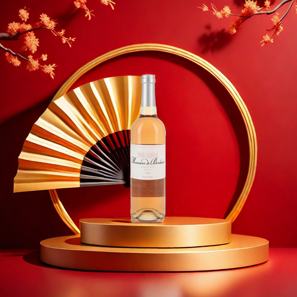 Mr. Bordeaux Rose Wine Dry Fruity Red Wine Family Size details Picture