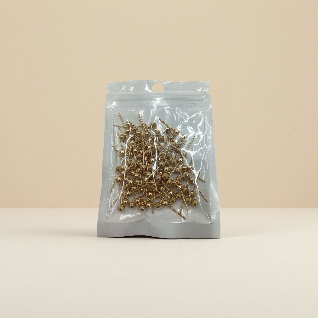 不锈钢通孔珠不锈钢小珠子钢珠100粒装防锈耐磨清洁工具