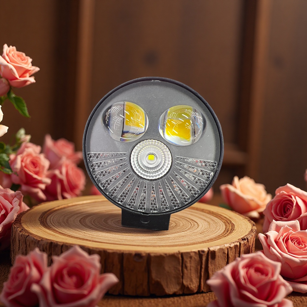 Waterproof high-intensity LED motorcycle lamp, universal model, high-power dual high beam and low beam details Picture