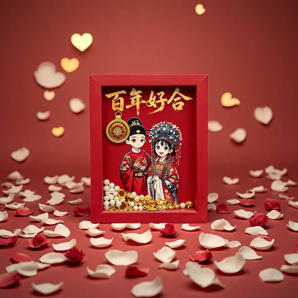 结婚相框摆台细节图