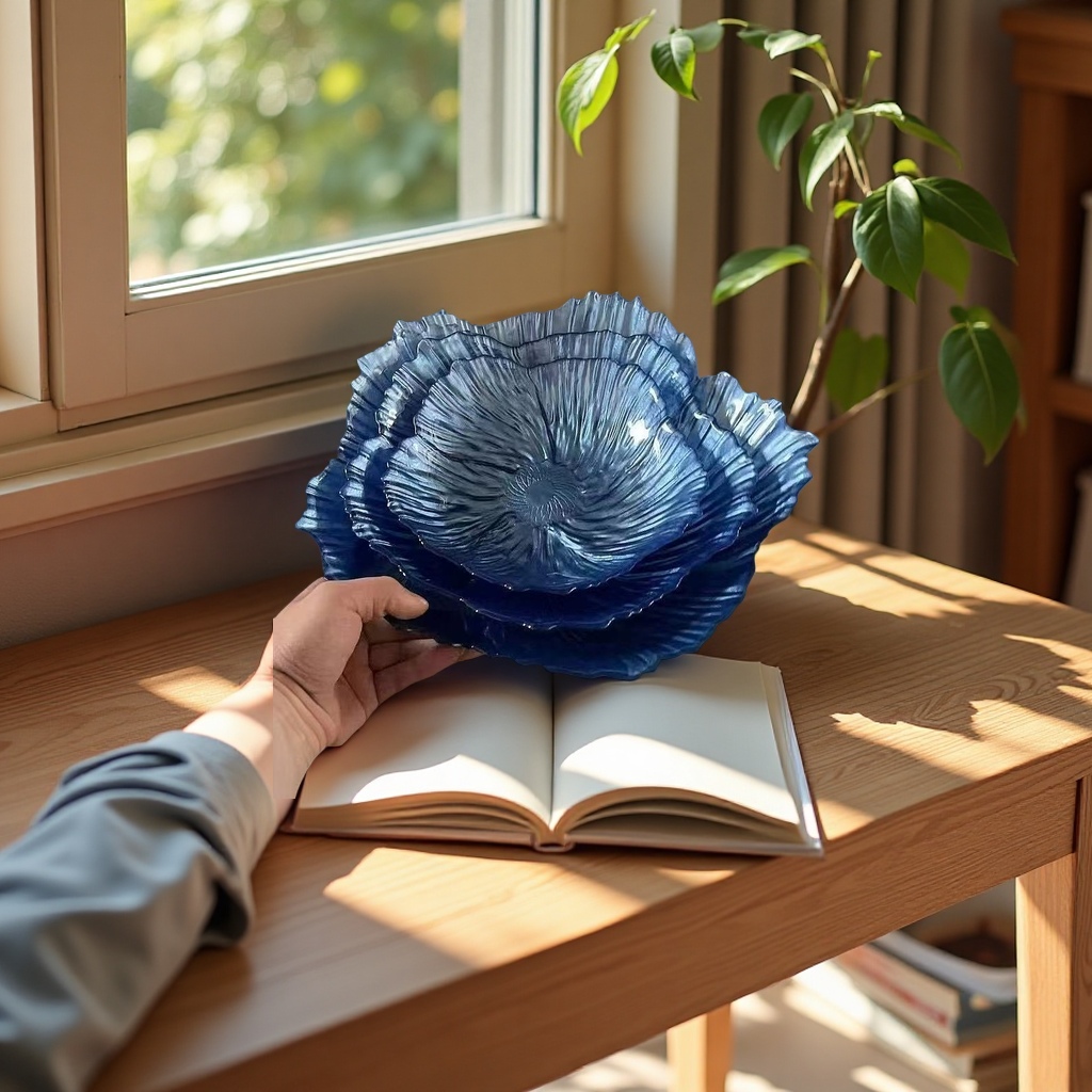 A set of three-piece household kitchen tableware with shell petals and fruit platter Application Scenario