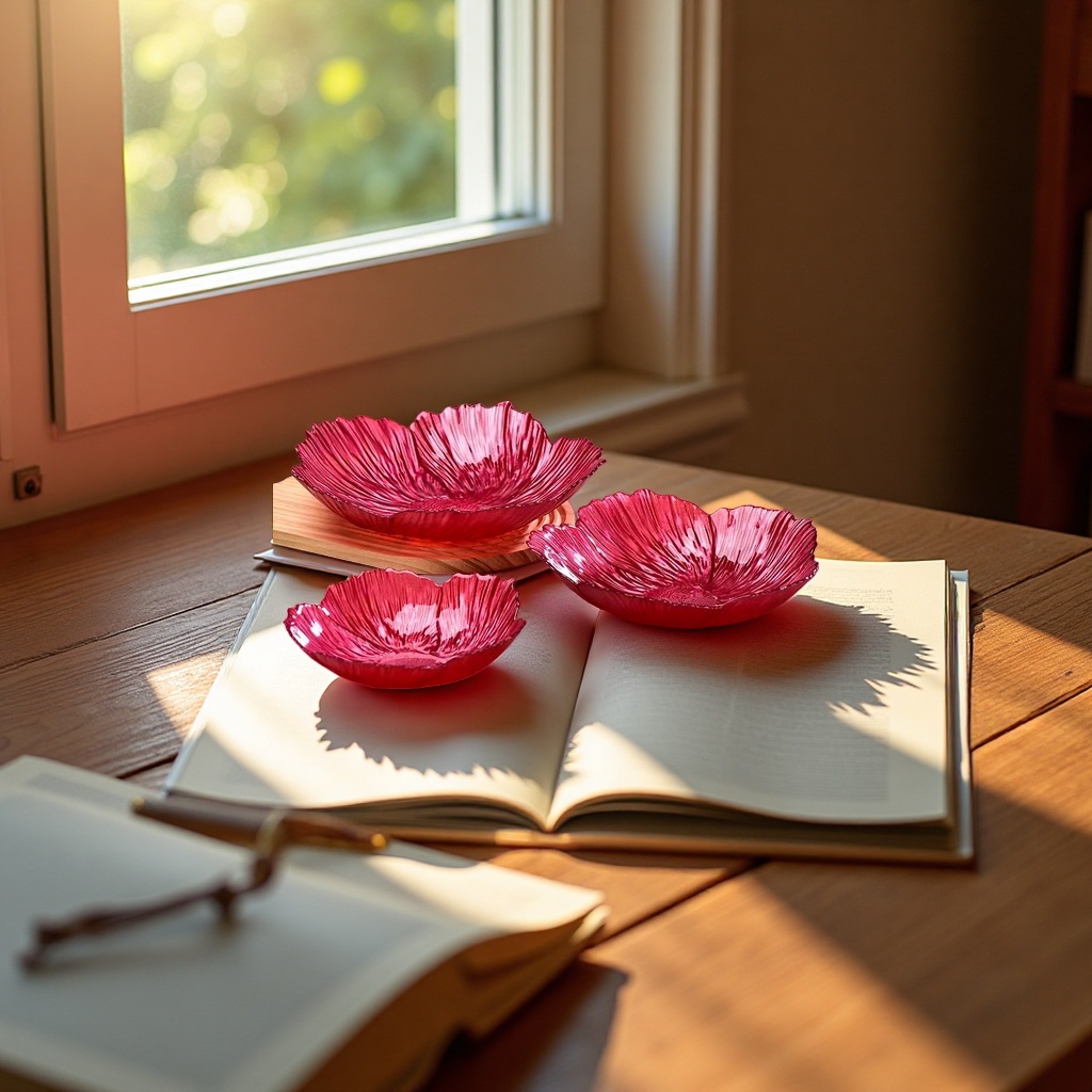 A set of three-piece household kitchen tableware with shell petals and fruit platter details Picture