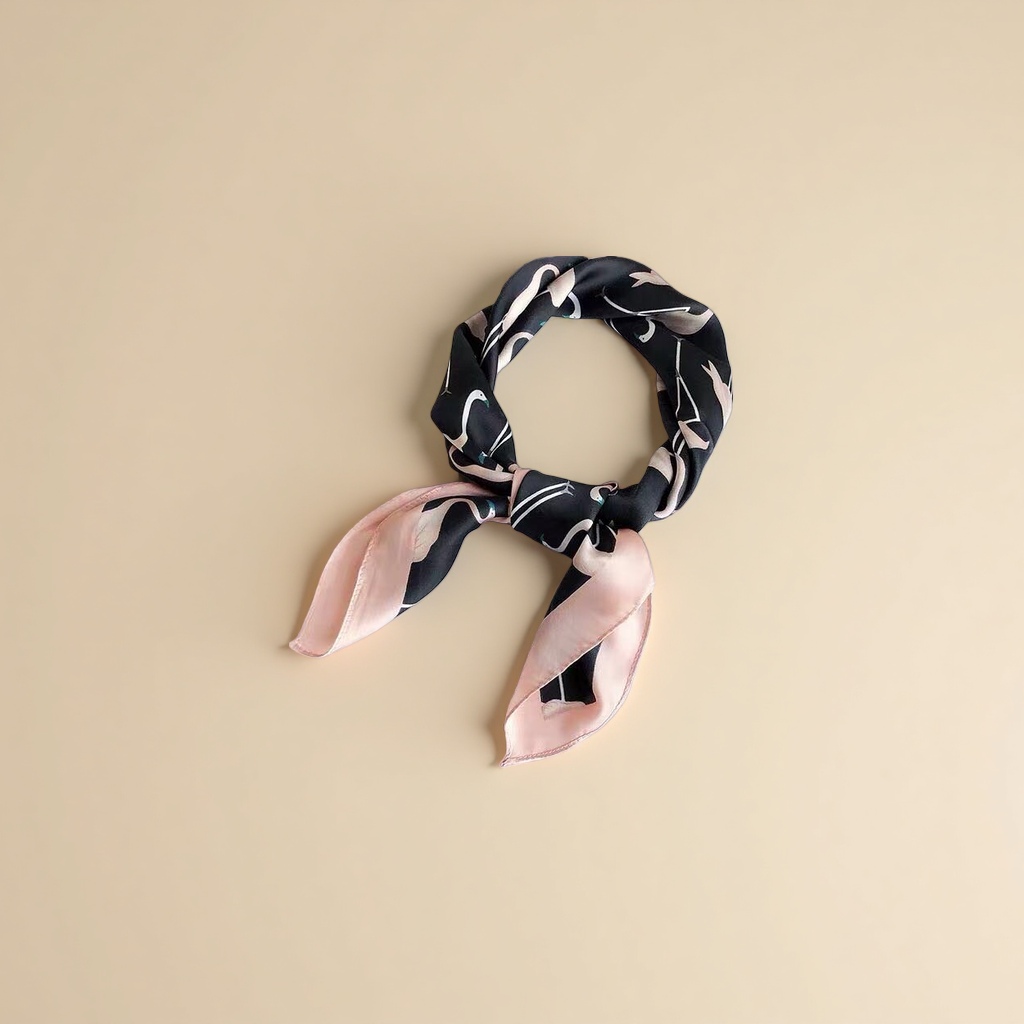 A new elegant summer silk scarf with light and breathable printed patterns for women details Picture