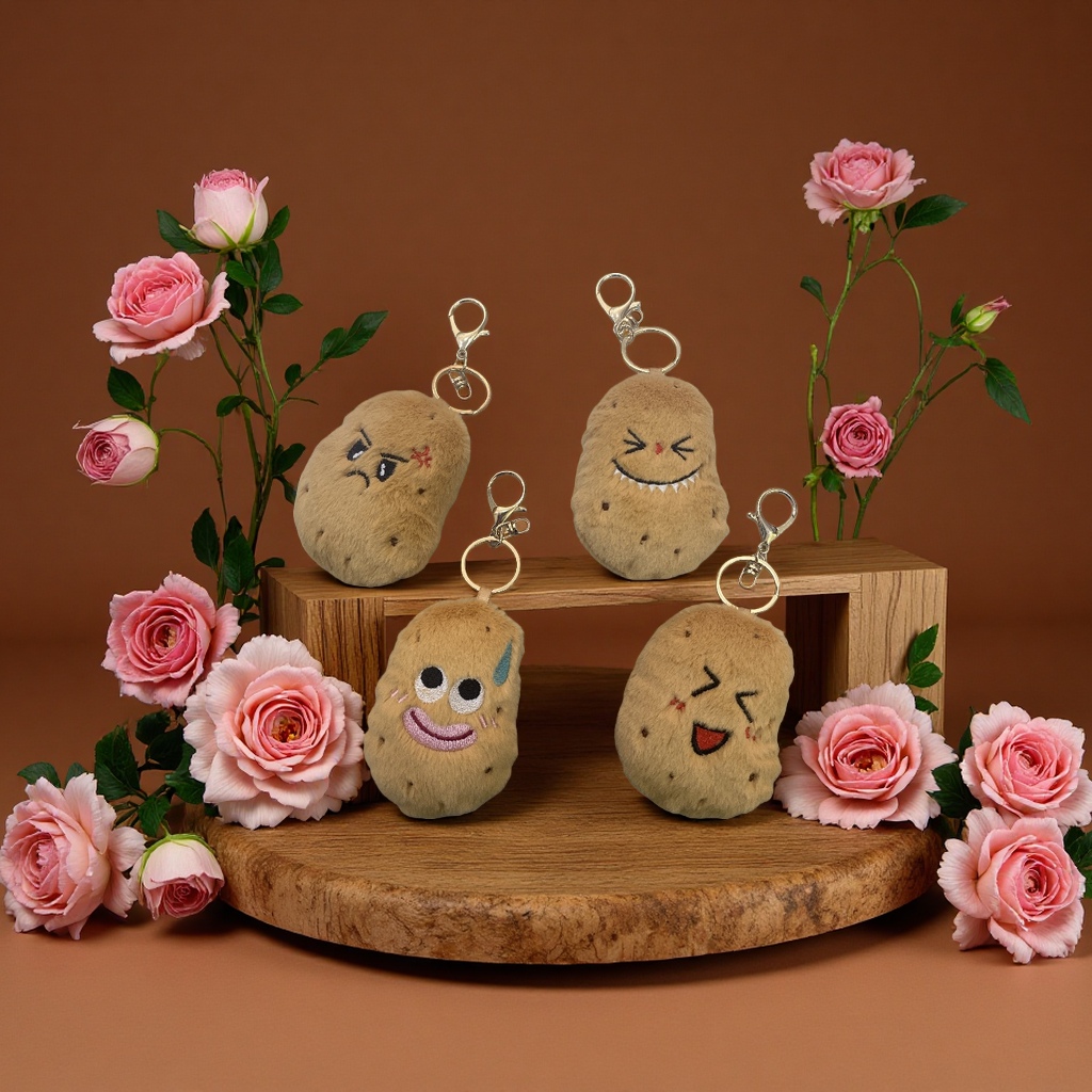 Jasmine fragrance keychain, cute pendant, fresh and clean car pendant keychain