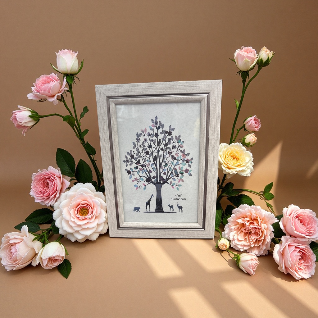 6-inch plastic photo frame: Simple and fashionable living room decoration photo frame
