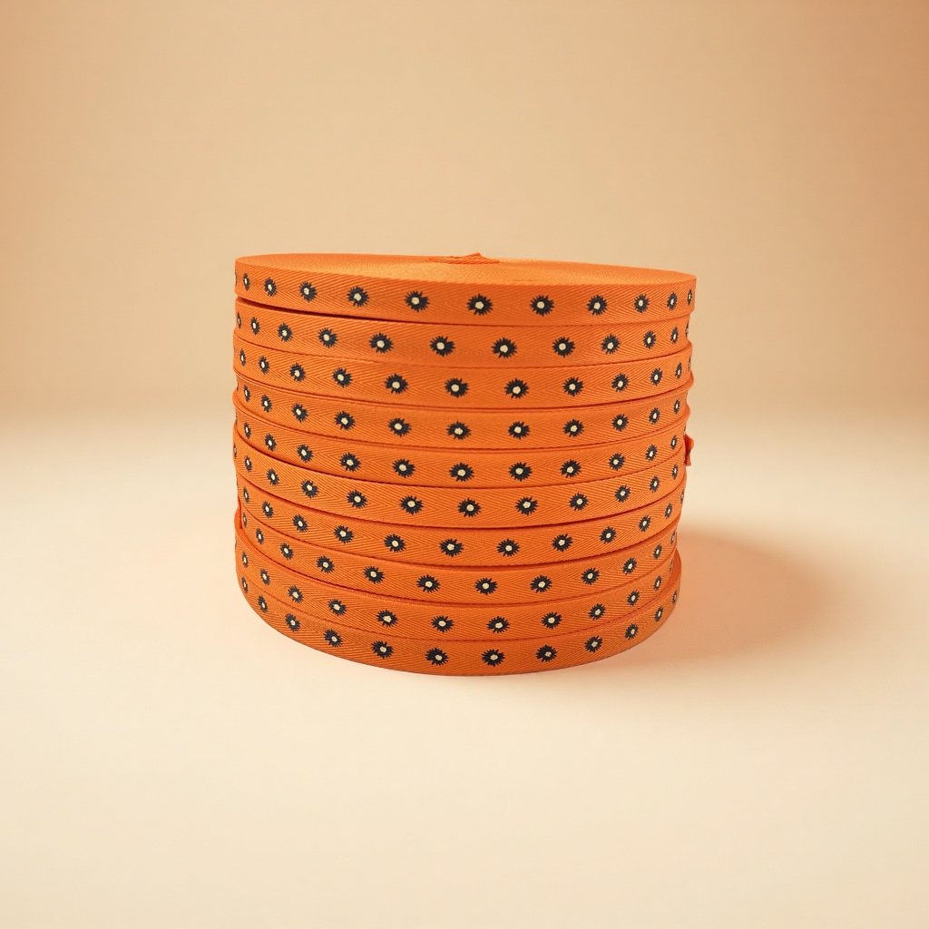 Herringbone cotton woven tape, precise color registration printing, ribbon bow decoration, handcrafted material, multi-color woven tape, details, DIY accessories, colorful ribbons