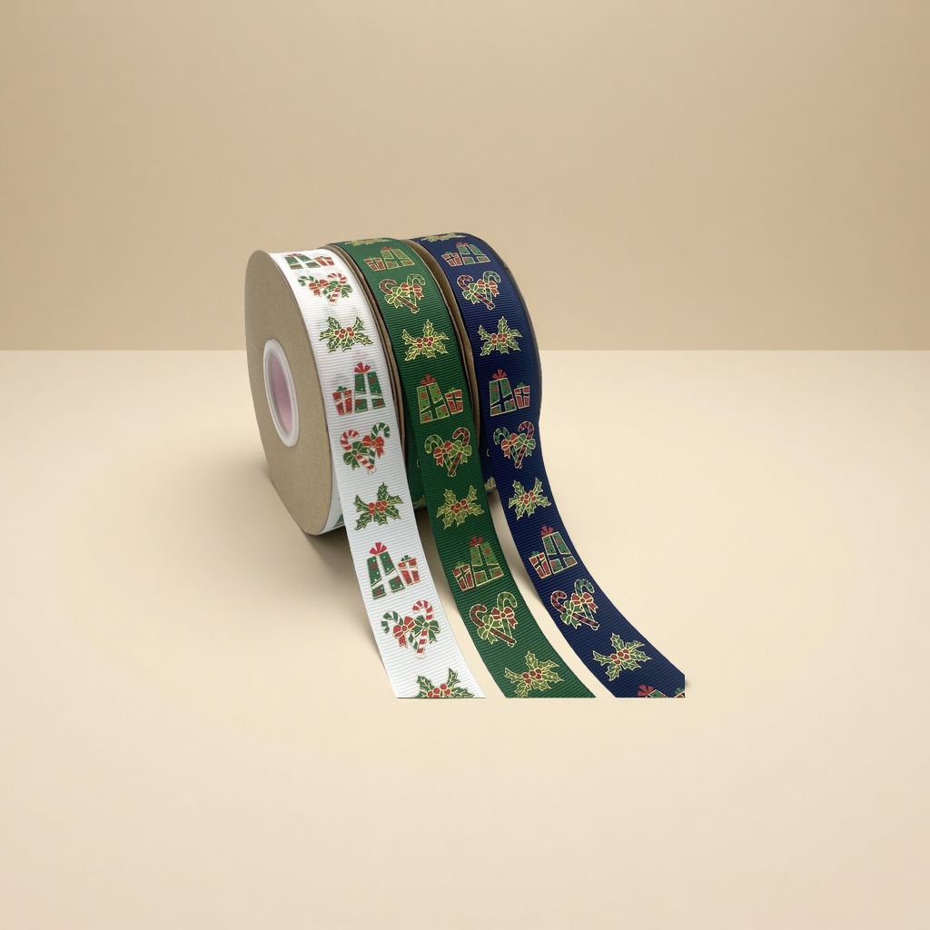 New Christmas gift: 2.5cm ribbon diy gift box, decorative ribbon cake, flower baking packaging, accessories, ribbed ribbon Application Scenario